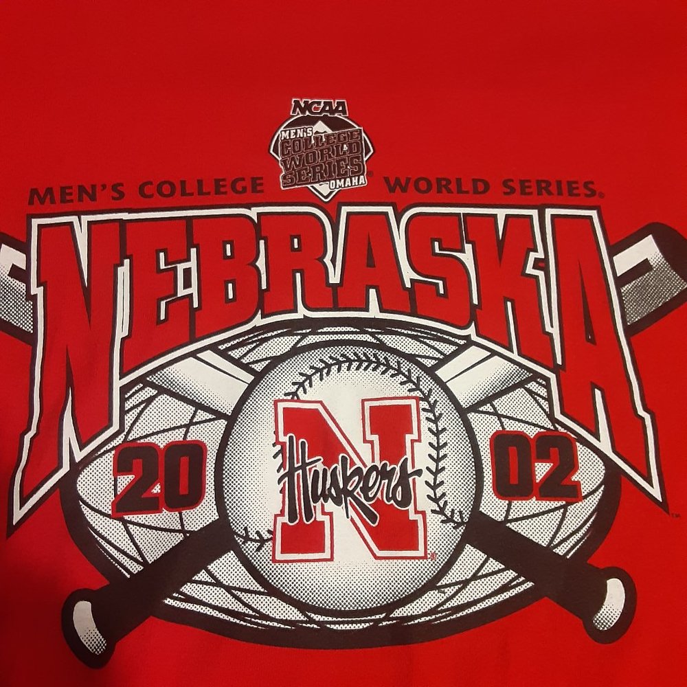 VTG Champion 2002 Nebraska Cornhuskers College World Series SS T Shirt Men's SP